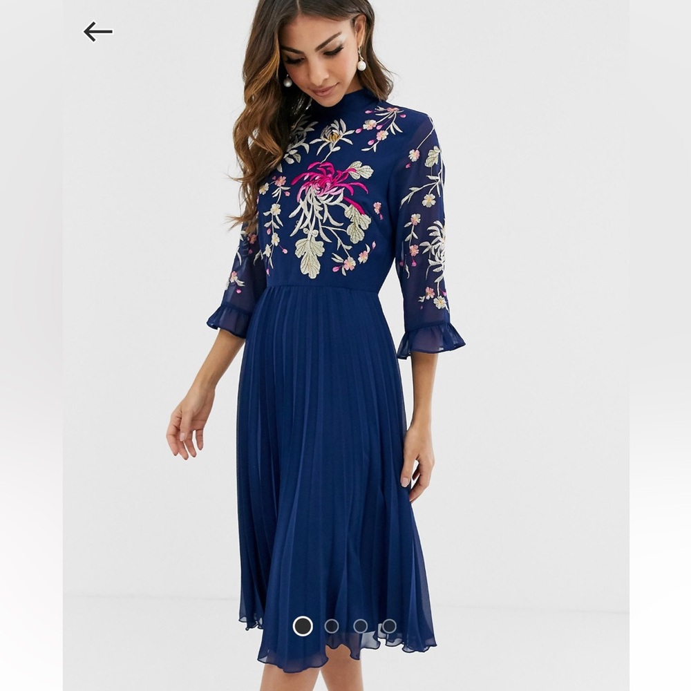 ASOS size 2 womens knee length floral dress